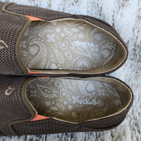 OluKai "Waialua Mesh" Slip On Casual Beach Summer Shoe Brown, Women's Size 7 - Picture 6 of 10